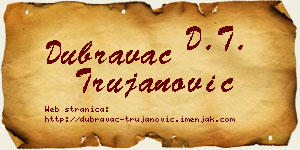 Dubravac Trujanović vizit kartica